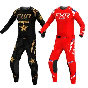 Red Helium FXR Gear Set Mx Combos Off Road Jersey Set ATV Kit Breathable Dirt Bike Suit Motocross Kit # Summer # outdoor fun. # racing Suits