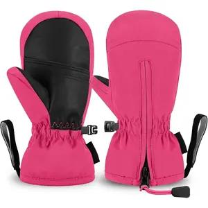 X-SCF09  Kids Ski Mittens Gloves Waterproof&Breathable Winter Warm Snow Gloves for Ages 1-10 Toddler Baby Girls and Boys