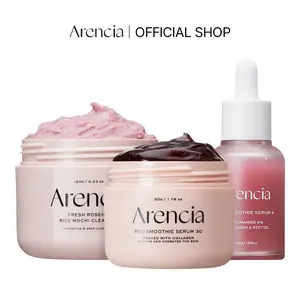 [Arencia Official] Red Collagen Jello Skin Trio - Poreless Skin Routine Nourishing Cleanser