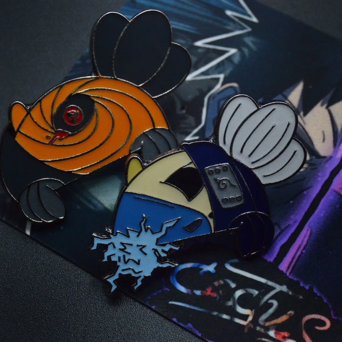 CactusBoy x Anime Pack( Obito vs Kakashi) ( soft enamel with epoxy pins)