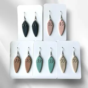 Boho Polymer Clay Earrings