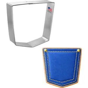 Pocket Cookie  3.75 Inch -Tin Plated Steel Cookie Cutters -  Pocket Cookie Mold