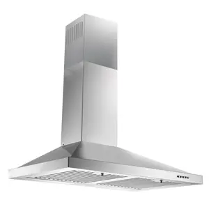 Wall Mount Range Hood 30 inch Kitchen Hood 450 CFM with Ducted/Ductless Touch Control Vent Hood Stainless Steel 3 Speed Exhaust Fan ZMG-0160B Appliance Filter Household Durable
