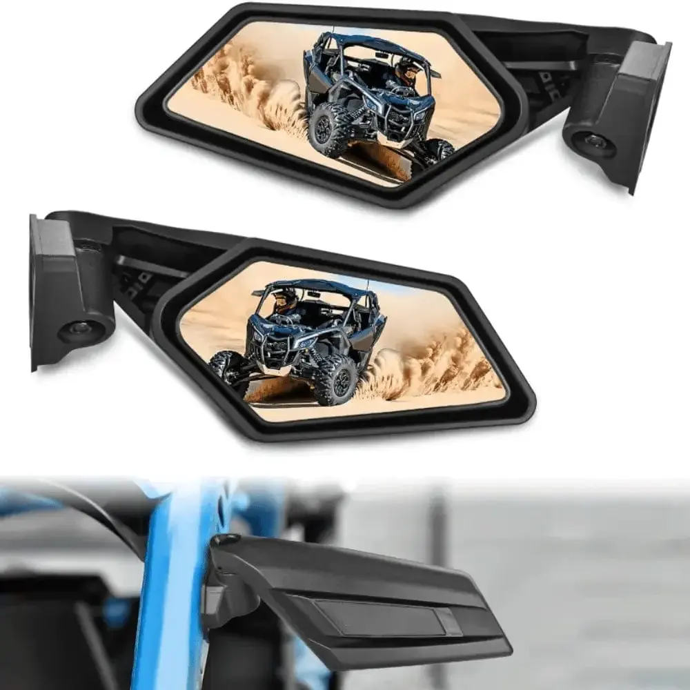 Nilight UTV Side Mirrors Universal Fit For 2017-2023 Can Am Maverick X3 & X3 Max X RS/DS/MR/Turbo/R/RR, Replacement, Automotive Car Accessories Racing
