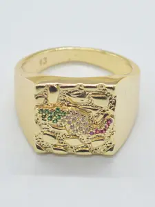 14k Saint Jude Ring, Unisex Religious Jewelry, Daily Wear, Halloween Gift, Festival Souvenir, Sparkling Gemstone Design, Engraved Ring, Fashion rings, Statement Ring