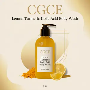 Lemon Turmeric Glow-up Body Wash - US-Made Single Item Bath Cleanser with Coconut, Moisturizing, Exfoliating, Skin Repair for Sensitive Dry Skin, Natural Daily Cleansing
