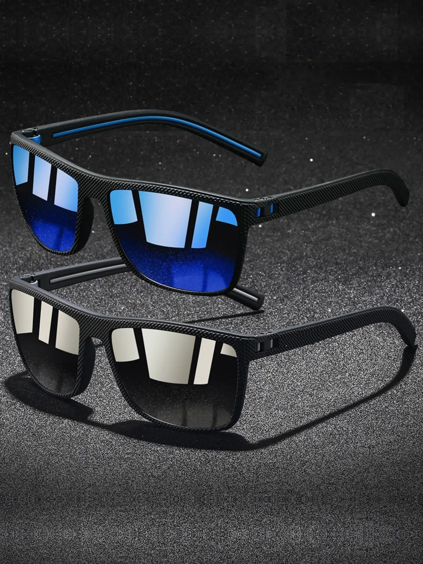 2 pairs of retro plaid spliced glasses,suitable for both men and women,multiple color options available,ose pad adopt rubber material,comfortable fit closely design,fashionable glasses for daily wear, Vintage Fashion Sunglasses