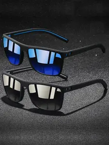 2 pairs of the latest fashion retro fine pinstriped sunglasses, unisex,UV400 protection to safeguard eyes, available in multiple colors, with rubber nose pads for comfortable wear,Both fashionable and practical，ideal for various outdoor activities