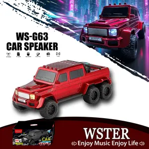 WSTER WS-G63 truck Bluetooth speaker, personalized design, Bluetooth 5.4, ABS material, 1200 mAh, TF/USB/FM radio and other playback modes, TWS interconnection, outdoor camping, party essential TikTokShopBlackFriday