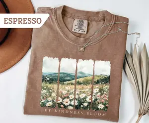 Let Kindness Bloom Comfort Colors T-Shirt,Be Cool Be Kind Retro Flower T-Shirt,Be Cool Tee Gift, Inspiration Women Shirt,Floral Kindness Tee - TaraH