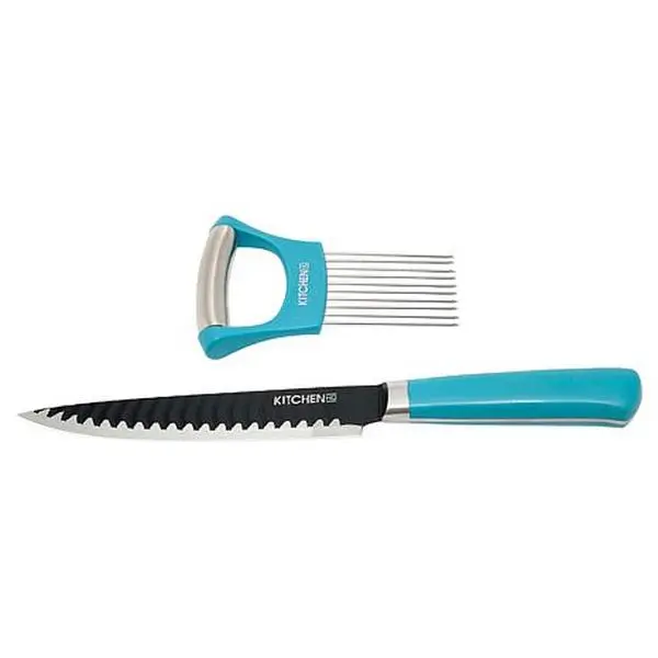 KitchenHQ Wavy Edge All-Purpose Knife with Holder KitchenHQ Wavy Edge All-Purpose Knife with Holder