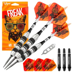 Viper The Freak Darts Steel Tip Darts Knurled and Shark Fin Barrel 22 Grams