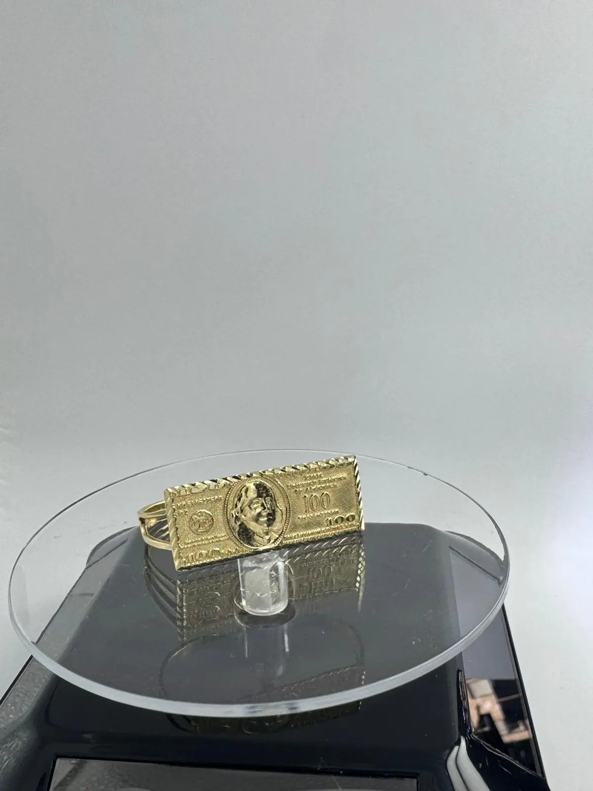 Gold Dollar Bill Ring | Luxury $100 Money Ring Jewelry