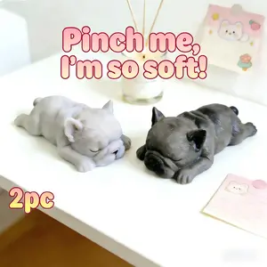 2 Pack Dog Squishies Stress Relief Toy Set, Cute Dog Shape Slow Rebound Ball, Perfect for Work and Study Relaxation, Stress Relief Fidgeting, Holiday Gift Choice