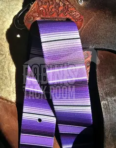 Purple serape latigo and off billet set