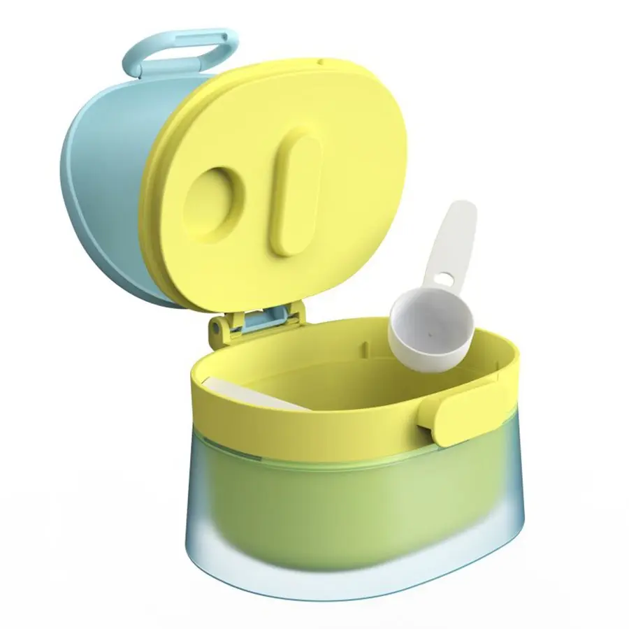 Baby Formula Divider, 16oz Portable Feeding Container with Strap and Measuring Spoon, Leak-Proof Transparent PP, Essential for Newborns, Gift Idea, Formula Container To Go, Formula Dispenser On The Go