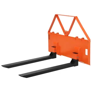 Gaomon 46" Steel Heavy-Duty Tractor Pallet Forks, 2600lbs Capacity Tool-Free Quick-Attach Skid Steer Pallet Lift Forks with Trailer Hitch Ball, for Farms, Warehouses