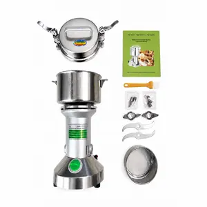 KIVAS 800g/250g Electric Grain Mill Grinder 1480W Heavy Duty Spice Grinder 30s Superfine Stainless Steel Pulverizer for Coffee Corn Herbs Grains High Speed Commercial Powder Machine