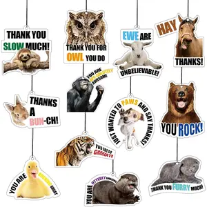 Siifert 36 Pcs Teacher Appreciation Gifts Bulk Funny Car Air Freshener Thank You Hanging Decor Inspirational Team Gift for Nurse Employee Staffs Coworkers