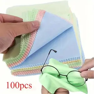 Soft Cleaning Cloth - Ultra-soft microfiber eyeglass and mobile phone cleaning cloth, light pink/blue/green - Suitable for eyeglasses, smartphones, cameras, eyeglass frames - Gentle anti-scratch cleaning, durable, eyeglass cleaner