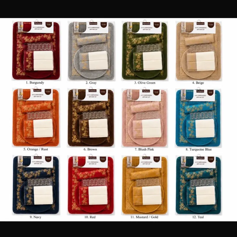Wholesale 19pc bathroom set comes 12 sets total 12 colors