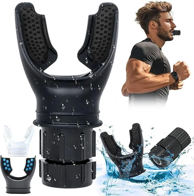 Portable Breathing Trainer for Daily Fitness Training, Lung Trainer Adjustable to Different Fitness Needs & Easy to Clean,2Pcs