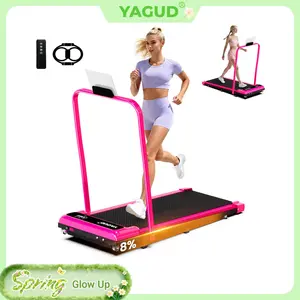 【Upgraded Version】Yagud Walking Pad with Wheels,Remote Control, LED Display, Portable Under Desk Treadmill for Small Spaces, Home/Office Exercise Equipment Fitness Workout Calories