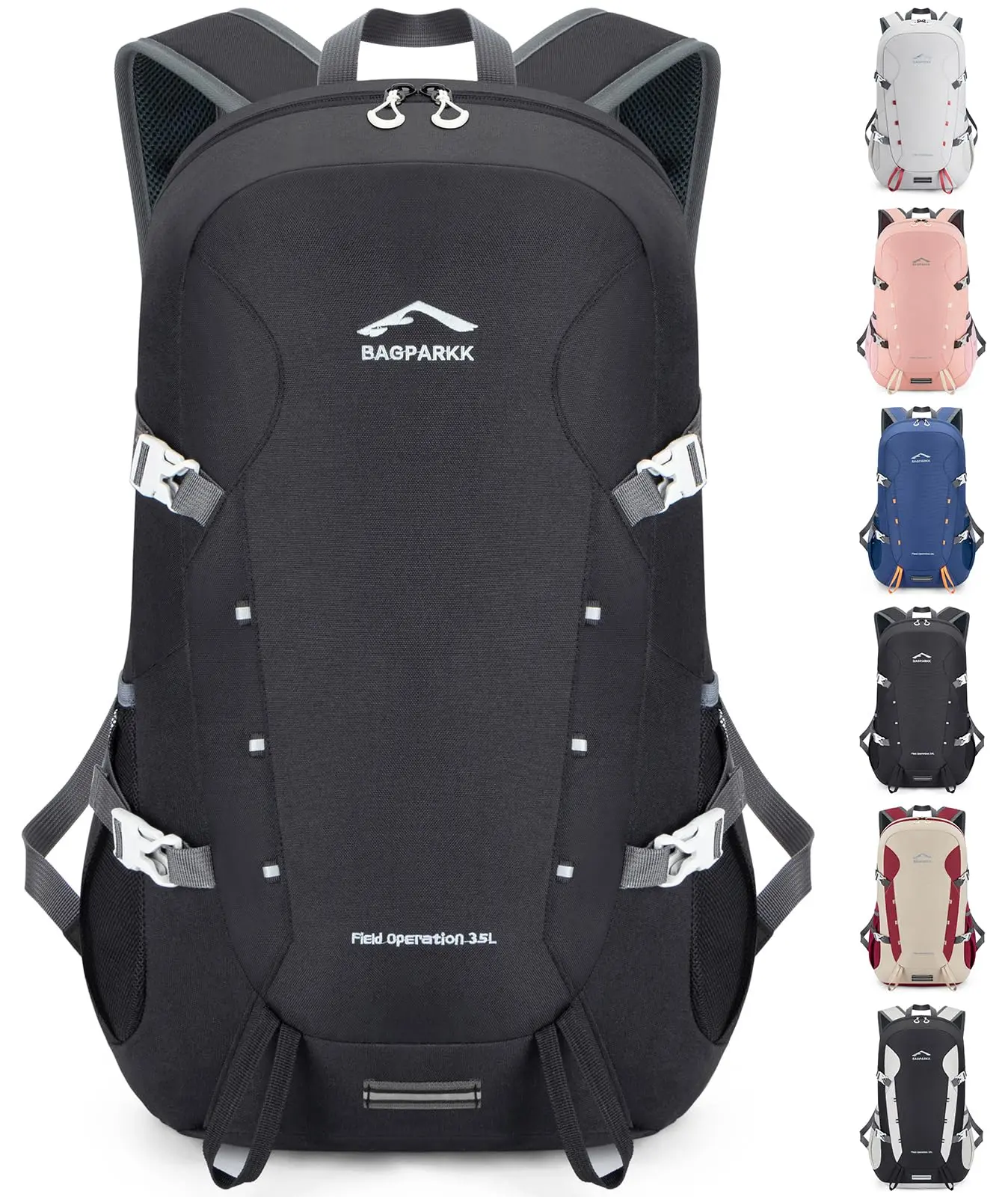 35L Hiking Daypack Lightweight Rucksack for Men and Women Camping Traveling Cycling Large Capacity Commuter Laptop Adjustable Shoulder Strap Water Resistant Foldable Design