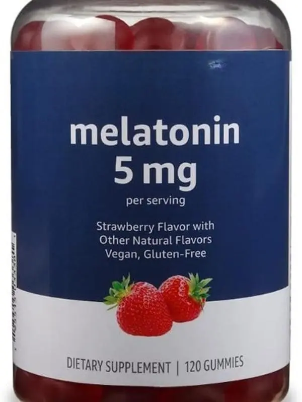 Melatonin 5mg Gummies – Strawberry Flavor Dietary Supplement – 120 Count