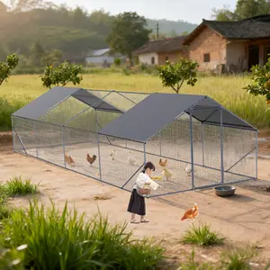 [Bellemave]XPT036 Outdoor chicken coop metal big space 26*10*6FT