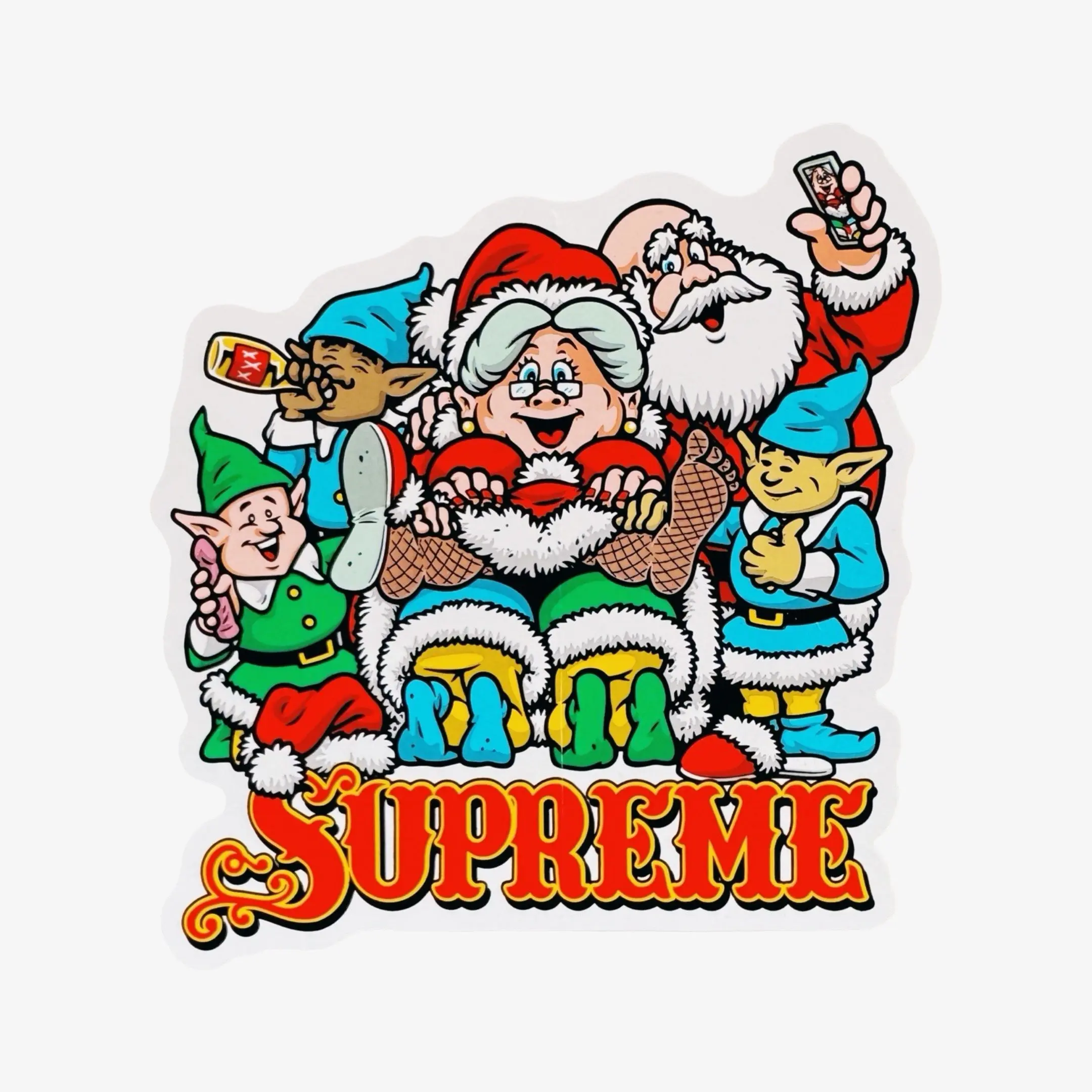 Supreme Sticker 'Naughty Santa' Multicolor' (FW25)