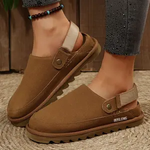 Women's Sandals Slip-On Suede Clogs Convertible Strap Casual Indoor Outdoor Shoes Springfresh