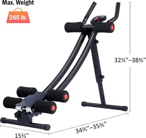 【Jumpstart Sale】ZELUS Adjustable Ab Trainer Machine with LCD Monitor, Foldable Abdominal Exercise Machine Core Trainer Machine Workout for Arm, Leg, Buttocks Shaper Outdoorfun