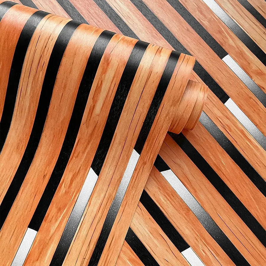3D Grid Stripe Wallpaper, Self-Adhesive Removable, Geometric Peel And Stick Wallpaper, Suitable for Restaurant Hotel Store, Living Room Bedroom Corridor Bathroom TV Background Wall