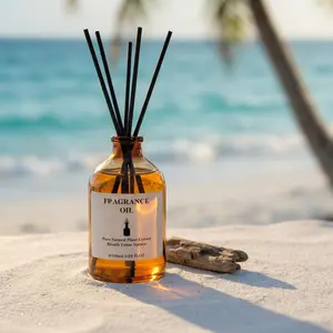 100ML Reed Diffuser Bottle, Glass Essential Oil Aromatherapy Scented Fragrance, Long-Lasting Scent Air Freshener, Home Decor Gift for Bedroom Living Room Bathroom Office