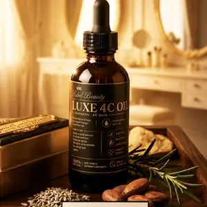Luxe 4C Oil : Strength in Every Drop , Give your coils the care they crave. Our 100% natural, lightweight formula deeply nourishes, strengthens, and promotes healthy hair growth, leaving your 4C hair feeling soft and resilient. 4.oz