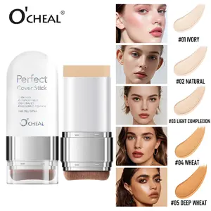 "The Eraser" Dual-Ended Foundation Stick with Brush — Natural Coverage, Waterproof, Non-Caking — Foundation & Concealer