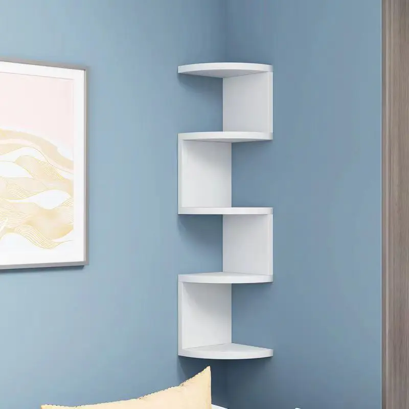 multilayer Corner Shelves, Floating Corner Shelf, Wall Organizer Storage, Wall Mounted Shelf, Wall Shelf Unit, Easy-to-Assemble Tiered Wall Mount Shelves for Bedrooms, Bathroom Shelves, Kitchen, Offices, Living Rooms, bookshelf, Shelfs For Wall