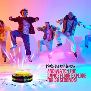 KNUCKLHEAD Dance Bomb Party Button with 30-Second Music & Glow for Instant Dance Breaks Perfect Gift for Parties and Gatherings