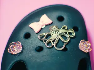 Handmade Metal Octopus Shoe Charm Unique Nautical Accent for Crocs Jibbitz & Bracelets High-Quality Stainless Steel Ocean-Inspired Accessory for Kids & Adults