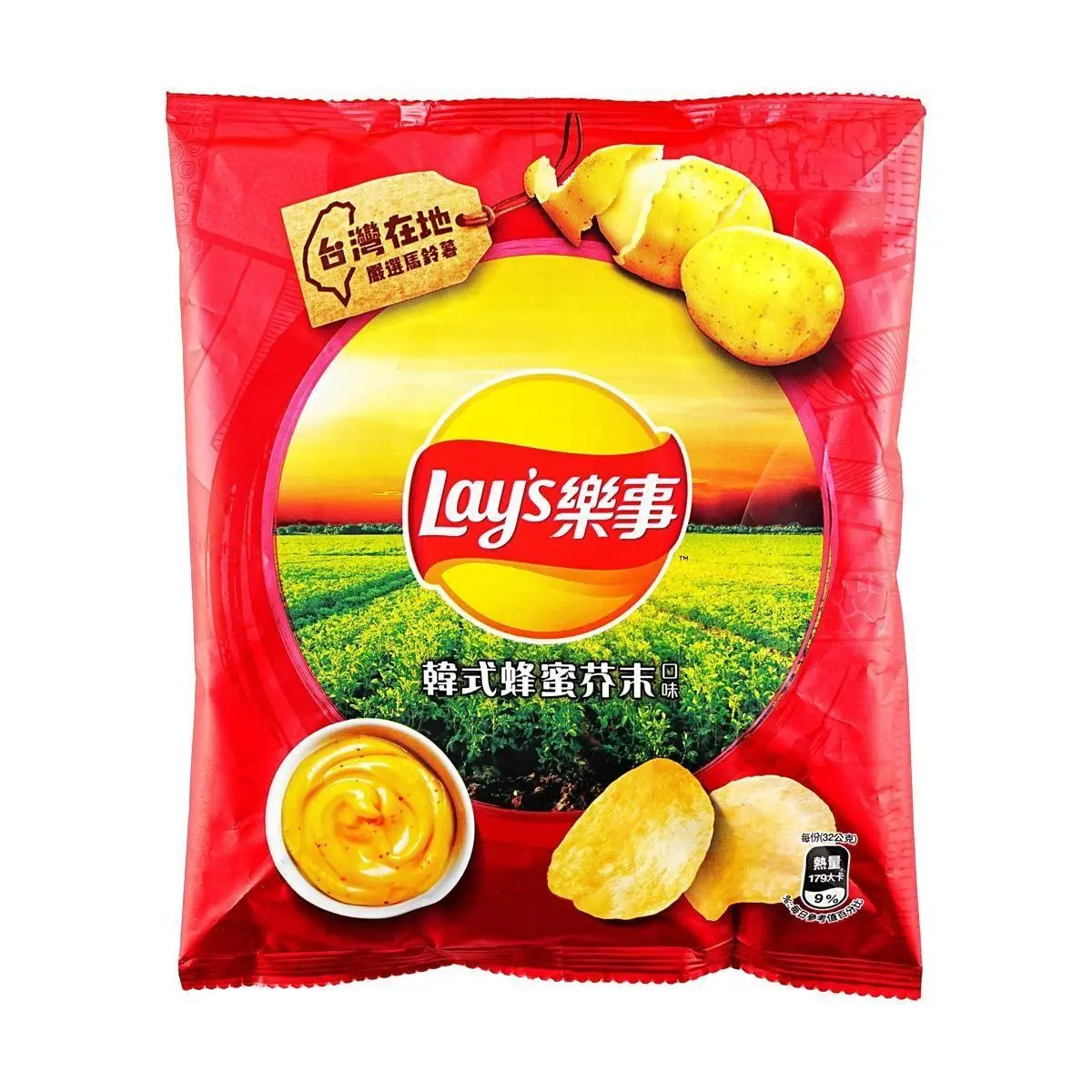 Lay's Taiwan Honey Mustard Flavor Chips 32g - Authentic Taiwanese Snack Sweet & Savory Crunchy Bites Perfect for Any Occasion