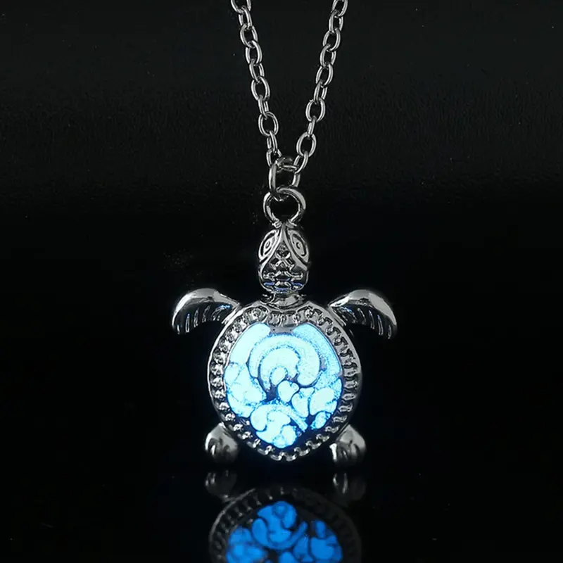 Glow in the Dark Turtle Design Pendant for Women, Fashionable Jewelry Accessories, Fashion Jewelry for Party, Daily Decor, Daily Wear Necklace, Trendy All-match & Exquisite Jewelry for Birthday Gift, Decorative Accessory Necklace