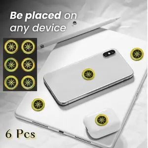 EMF Protection Stickers - Quantum Shield for Phone,Airpods, Fridge, and Laptop -96.43% Less Mobile RadiationElectronic Accessories EMFProtectionStickers Gold/Silver forDevices Smartphone Cellphone