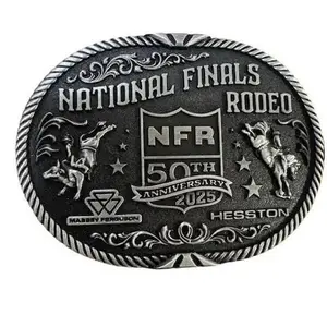 NEW!! 2025 "Adult" Hesston National Finals Rodeo Belt Buckle