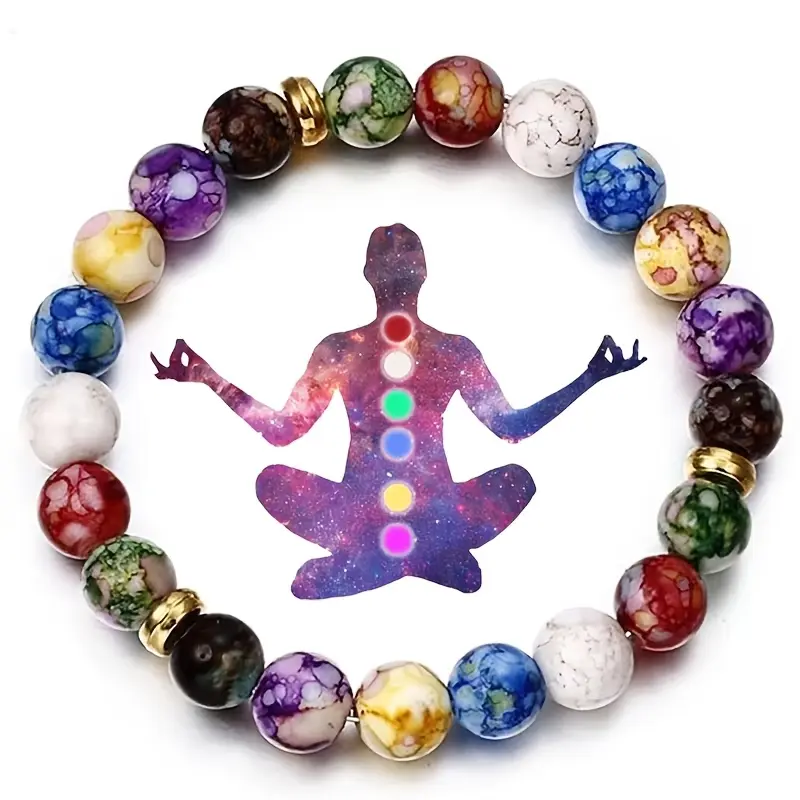 Women's Colorful Retro Beaded Positive Energy Bracelet - Uplifting, Adjustable Costume Jewelry for Daily Wear, Uplifting Bracelet, Style Bracelet, Bangles