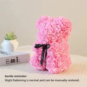 Rose teddy bear romantic gift, for girlfriend, wife, mother, grandmother, red rose teddy bear, Valentine's Day birthday holiday gift, for her, wife, girlfriend, women's gift, atmosphere decoration, wedding anniversary, warm ornaments, home decoration.