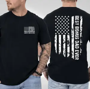 Best Bonus Dad Ever Flag 2 Sided Shirt, Funny Step Dad Shirt, Cool Dads Club, Father's Day Shirt, Humorous Shirt, Best Dad Ever, Dad Jokes Shirt, Gift For Dad, Full Sizes, Full Colors