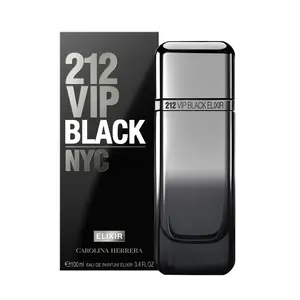 Carolina Herrera 212 Vip Black Elixir for Men Eau de Parfum Spray, 3.4 Ounce