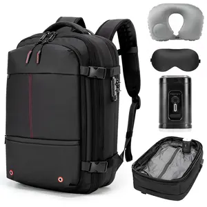 Kabaqoo Vacuum Compression Backpack with Pump Airtight, Waterproof & TSA-Lock Expandable Travel Bag Saves 50% Luggage Space Multifunctional Packable Carry-On for Air Travel