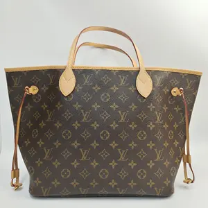 Pre-owned Louis Vuitton canvas Tote Bags neverfull mm size red capacity 【BF 1U】